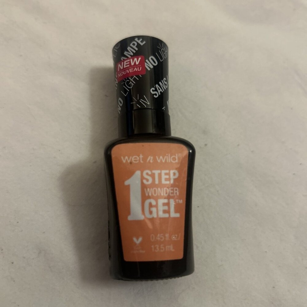 Wet N Wild 1 Step Wonder Gel Nail Polish No Light Gel # 726A PARDON MY PEACH .45